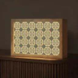 Ornament - Patroon - Groen Light Box met kabel (Tafellamp) klein 924 -z3d_website