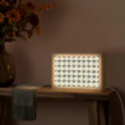 Sierlijk - Ornament - Blauw Light Box met kabel (Tafellamp) klein 924 -sfeer4