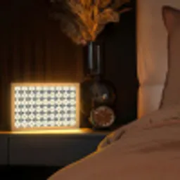 Sierlijk - Ornament - Blauw Light Box met kabel (Tafellamp) klein 924 -sfeer1