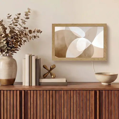 Ovale vormen - Transparant - Zachte overgang Light Box met kabel (Tafellamp) klein -sfeer2