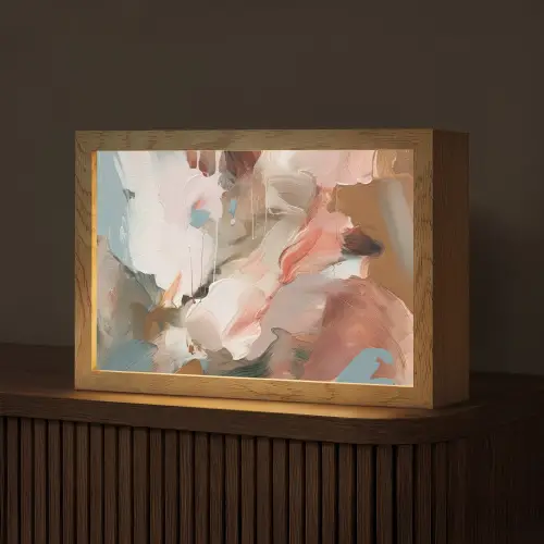Verf - Kleuren - Abstract - Kunst Light Box met kabel (Tafellamp) klein -z3d_website