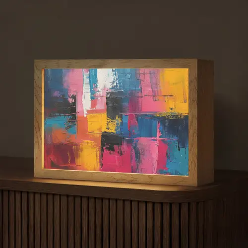 Verflook - Kunst - Modern - Abstract Light Box met kabel (Tafellamp) klein -z3d_website