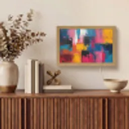 Verflook - Kunst - Modern - Abstract Light Box met kabel (Tafellamp) klein -sfeer2