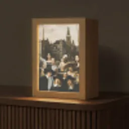 Schilderij - Oude Meesters - Collage Light Box met kabel (Tafellamp) klein -z3d_website