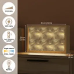 Palm - Waaier - Goud Light Box met kabel (Tafellamp) klein 924 -USP_EN