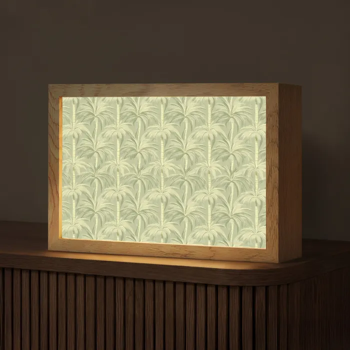 Palmwoud - Tropisch - Groen Light Box met kabel (Tafellamp) klein 924 -z3d_website