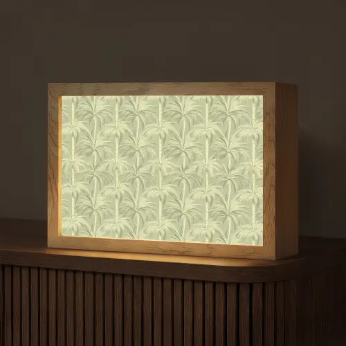 Palmwoud - Tropisch - Groen Light Box met kabel (Tafellamp) klein 924 -z3d_website