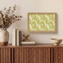 Palmblad - Patroon - Groen Light Box met kabel (Tafellamp) klein 924 -sfeer2