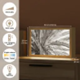 Palmboom - Tropisch - Zwart - Wit Light Box met kabel (Tafellamp) klein -USP_EN