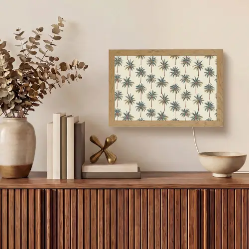 Palmbomen - Tropisch - Groen Light Box met kabel (Tafellamp) klein 924 -sfeer2