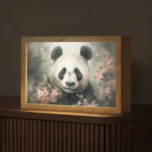 Panda - Dieren - Bloemen - Planten Light Box met kabel (Tafellamp) klein -z3d_website