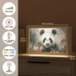 Panda - Dieren - Bloemen - Planten Light Box met kabel (Tafellamp) klein -USP_EN