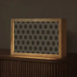 Parallel - Goud - Zwart - Bijenraatmotief Light Box met kabel (Tafellamp) klein 924 -z3d_website