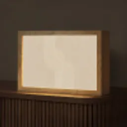 Parallelle lijnen - Lichte textuur - Beige Light Box met kabel (Tafellamp) klein -z3d_website