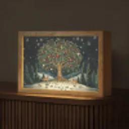 Feestboom - Winterhemel - Kleurrijk Light Box met kabel (Tafellamp) klein -z3d_website