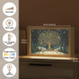 Feestboom - Winterhemel - Kleurrijk Light Box met kabel (Tafellamp) klein -USP_EN