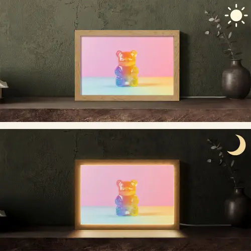 Pastel - Snoep Light Box met kabel (Tafellamp) klein -sfeer3