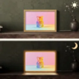 Pastel - Snoep Light Box met kabel (Tafellamp) klein -sfeer3
