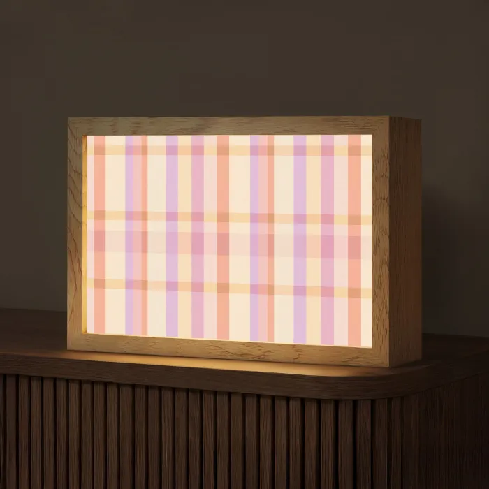 Pastel - uitpatroon - Geometrisch Light Box met kabel (Tafellamp) klein 924 -z3d_website