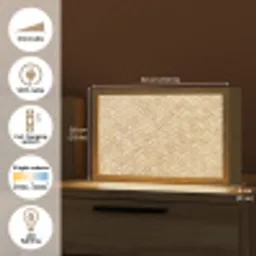 Patroon - Beige - Rotan print Light Box met kabel (Tafellamp) klein -USP_EN