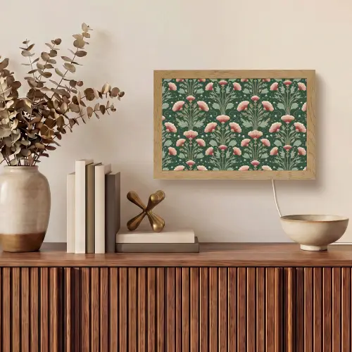 Patroon - Botanisch - Kleurrijk Light Box met kabel (Tafellamp) klein 924 -sfeer2