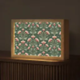 Patroon - Botanisch - Kleurrijk Light Box met kabel (Tafellamp) klein 924 -z3d_website