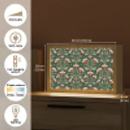 Patroon - Botanisch - Kleurrijk Light Box met kabel (Tafellamp) klein 924 -USP_EN