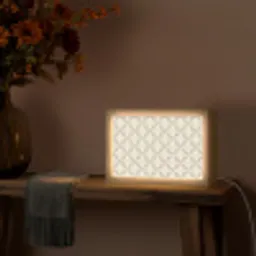Patroon - Klassiek - Beige Light Box met kabel (Tafellamp) klein 924 -sfeer4