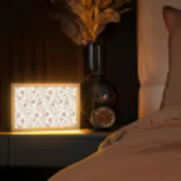 Patroon - Klassiek - Roze Light Box met kabel (Tafellamp) klein 924 -sfeer1