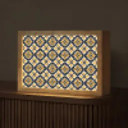 Patroon - Siertegel - Kleurrijk Light Box met kabel (Tafellamp) klein 924 -z3d_website