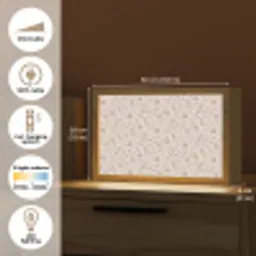Patroon - Bloemen - Paars Light Box met kabel (Tafellamp) klein 924 -USP_EN