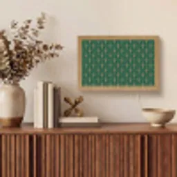 Patroon - Groen - Goud - Symmetrisch Light Box met kabel (Tafellamp) klein 924 -sfeer2