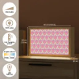 Patroon - Roze - Hartjes Light Box met kabel (Tafellamp) klein 924 -USP_EN