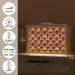 Patroon - Retro - Kleurrijk Light Box met kabel (Tafellamp) klein 924 -USP_EN