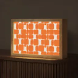 Patroon - Retro - Oranje Light Box met kabel (Tafellamp) klein 924 -z3d_website