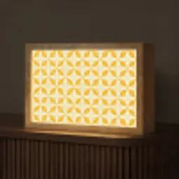 Patroon - Retro - Geel Light Box met kabel (Tafellamp) klein 924 -z3d_website