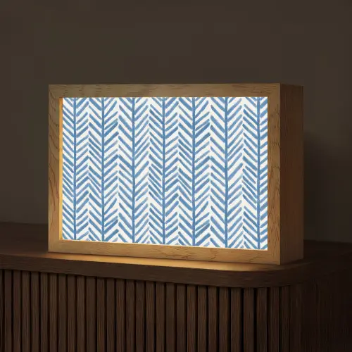 Patroon - Streep - Blauw Light Box met kabel (Tafellamp) klein 924 -z3d_website