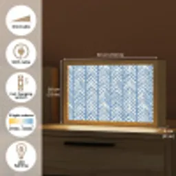 Patroon - Streep - Blauw Light Box met kabel (Tafellamp) klein 924 -USP_EN