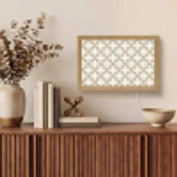 Patroon - Symmetrisch - Beige Light Box met kabel (Tafellamp) klein 924 -sfeer2