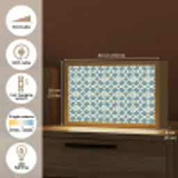 Patroon - Symmetrisch - Blauw Light Box met kabel (Tafellamp) klein 924 -USP_EN
