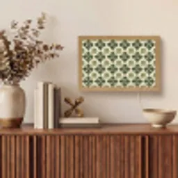 Patroon - Tegel - Groen Light Box met kabel (Tafellamp) klein 924 -sfeer2
