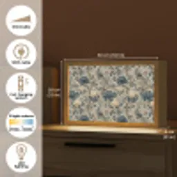 Pauw - Bloemen - Blauw Light Box met kabel (Tafellamp) klein 924 -USP_EN