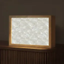 Parelmoerglans - Wit - Schelp Light Box met kabel (Tafellamp) klein 924 -z3d_website