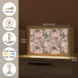 Pioenrozen - Botanisch - Vogel Light Box met kabel (Tafellamp) klein 924 -USP_EN