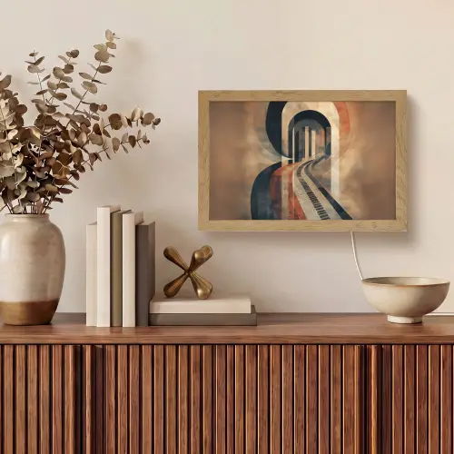 Piano - Toetsen - Abstract Light Box met kabel (Tafellamp) klein -sfeer2