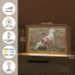 Duif - Bloemen - Natuur Light Box met kabel (Tafellamp) klein -USP_EN