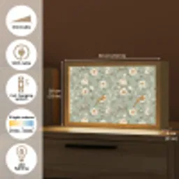 Roze - Vogels - Kleurrijk Light Box met kabel (Tafellamp) klein 924 -USP_EN