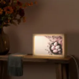 Roze - Bloesems - Eieren Light Box met kabel (Tafellamp) klein -sfeer4
