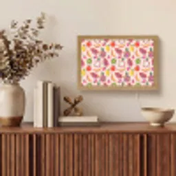 Roze - Kleuren - Fruit - Patroon Light Box met kabel (Tafellamp) klein 924 -sfeer2