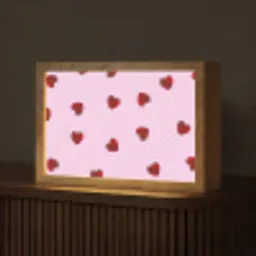 Roze - Hart - Lolly - Snoep Light Box met kabel (Tafellamp) klein -z3d_website